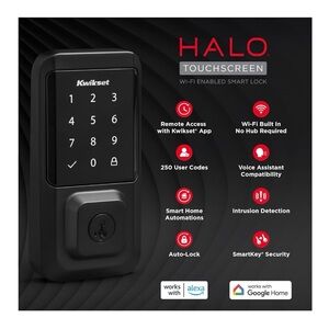 Kwikset Halo Black Smart Lock   *New*